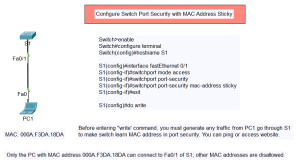 Configure Switch Port Security with MAC Address Sticky Topology